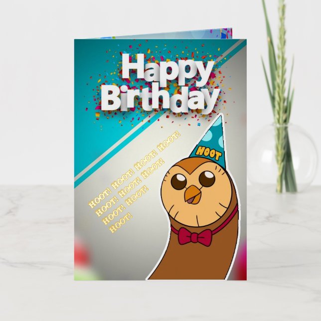 Hooty Birthday Card The Owl House Invitation (Recto)