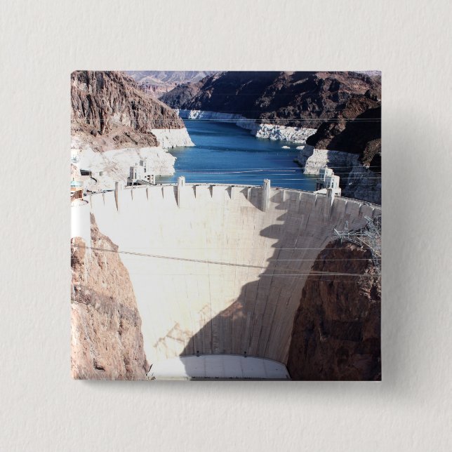 Hoover Dam 2 Inch Square Button (Front)