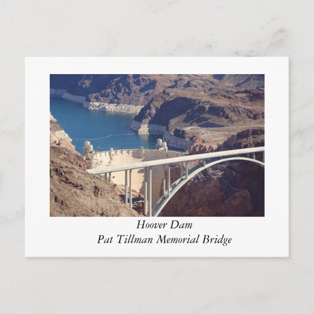 Hoover Dam and the Colorado River Postcard (Front)