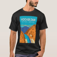 Hoover Dam Arizona Nevada Illustration Travel Art