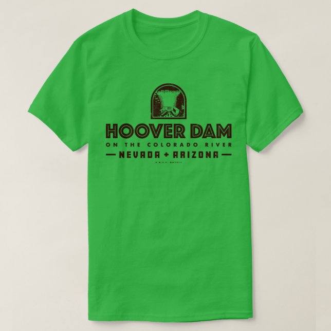 Hoover Dam Brown T-Shirt (Design Front)