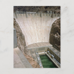 Hoover Dam, lower face, Nevada/Arizona, USA Postcard