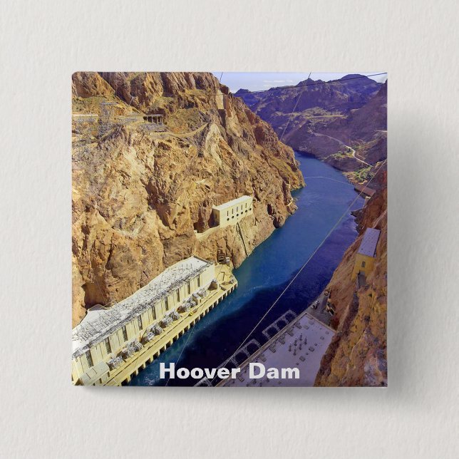 Hoover Dam, Nevada 2 Inch Square Button (Front)