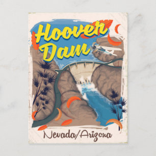 Hoover Dam Nevada/Arizona travel poster Postcard