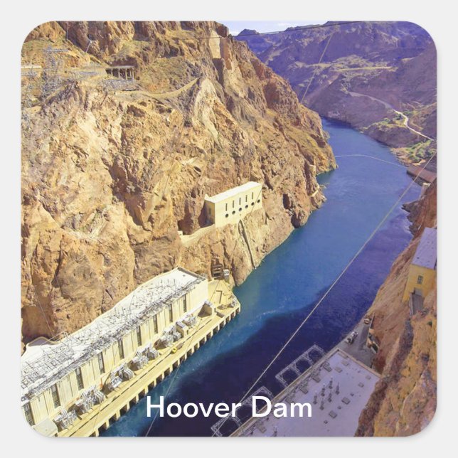Hoover Dam, Nevada Square Sticker (Front)
