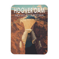 Hoover Dam Travel Art Vintage