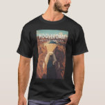 Hoover Dam Travel Art Vintage T-Shirt<br><div class="desc">Hoover Dam in a vector art style. Hoover Dam is a concrete arch-gravity dam in the Black Canyon of the Colorado River,  on the border between the U.S. states of Nevada and Arizona.</div>