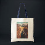 Hoover Dam Travel Art Vintage Tote Bag<br><div class="desc">Hoover Dam in a vector art style. Hoover Dam is a concrete arch-gravity dam in the Black Canyon of the Colorado River,  on the border between the U.S. states of Nevada and Arizona.</div>