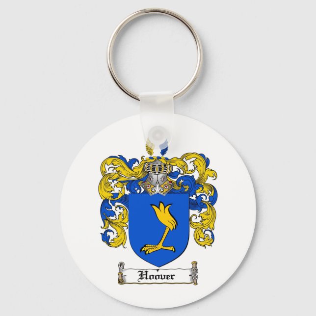 HOOVER FAMILY CREST -  HOOVER COAT OF ARMS KEYCHAIN (Front)