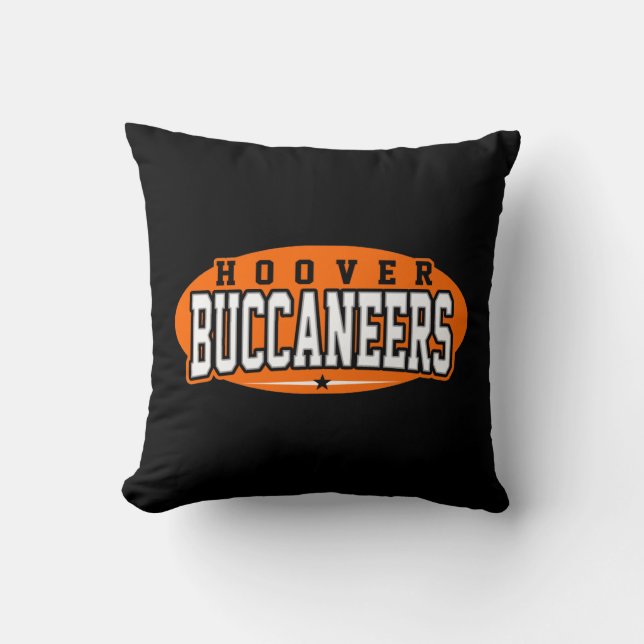Hoover High School; Buccaneers Throw Pillow (Front)
