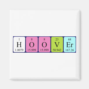 Hoover periodic table name magnet