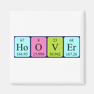 Hoover periodic table name magnet