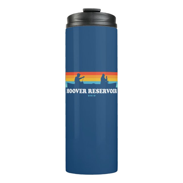 Hoover Reservoir Ohio Canoe Thermal Tumbler (Front)