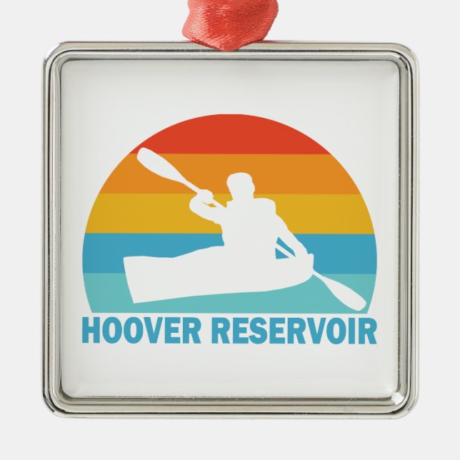 Hoover Reservoir Ohio Kayak Metal Ornament (Front)