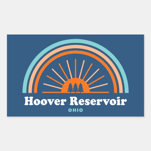 Hoover Reservoir Ohio Rainbow Sticker (Front)