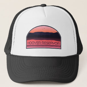 Hoover Reservoir Ohio Red Sunrise Trucker Hat