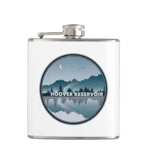 Hoover Reservoir Ohio Reflection Hip Flask