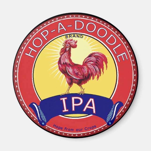 Hop a Doodle IPA Beer Magnet (Front)