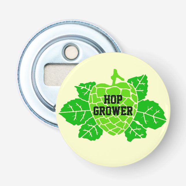 Hop Grower Hops Stencil Bottle Opener (Front)