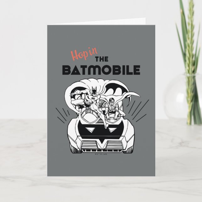 Hop in the Batmobile Card (Front)