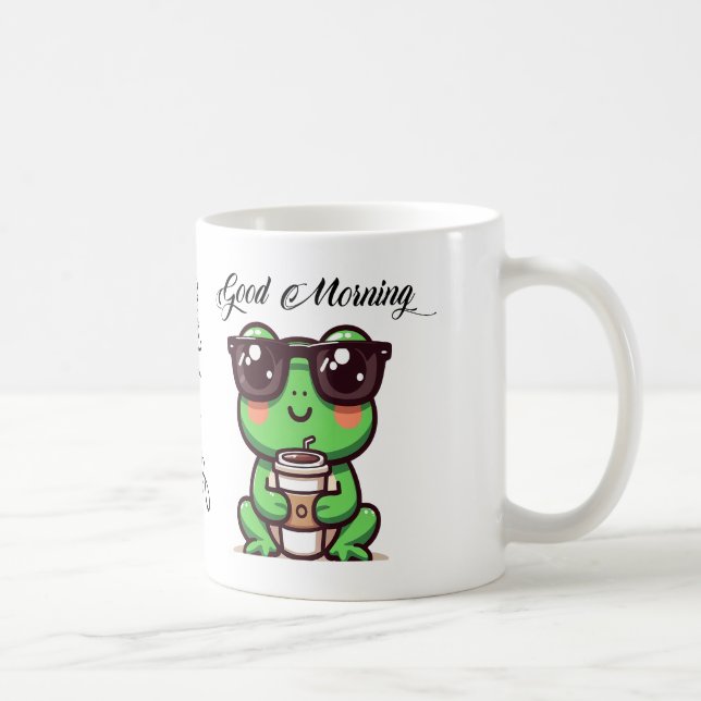 Hop into Happiness with Our Adorable Ceramic Frog  Coffee Mug (Right)