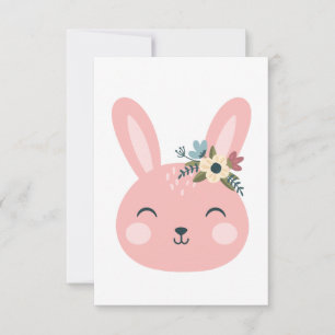 Hop into Spring with Our Easter Bunny Girl Design  Card