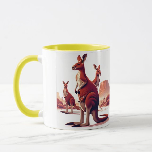 Hop into Your Morning Brew with Our Kangaroo Mug! Mug (Left)