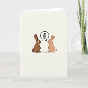 Hop On Me Cute Animal Friend Card