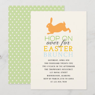 Hop on over Easter Brunch  Invitation