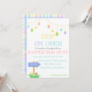 Hop On Over Easter Egg Hunt Party Invitation
