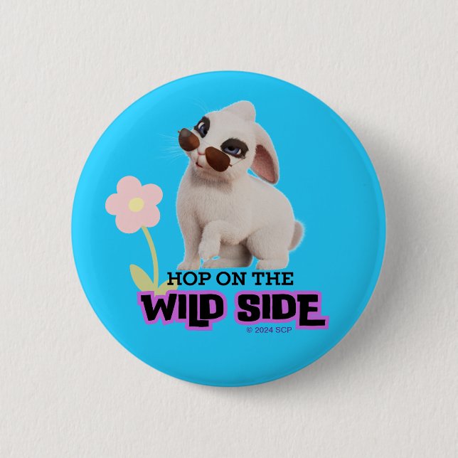 Hop on the Wild Side 2 Inch Round Button (Front)