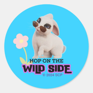 Hop on the Wild Side Classic Round Sticker