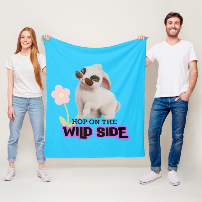 Hop on the Wild Side Fleece Blanket (In Situ)