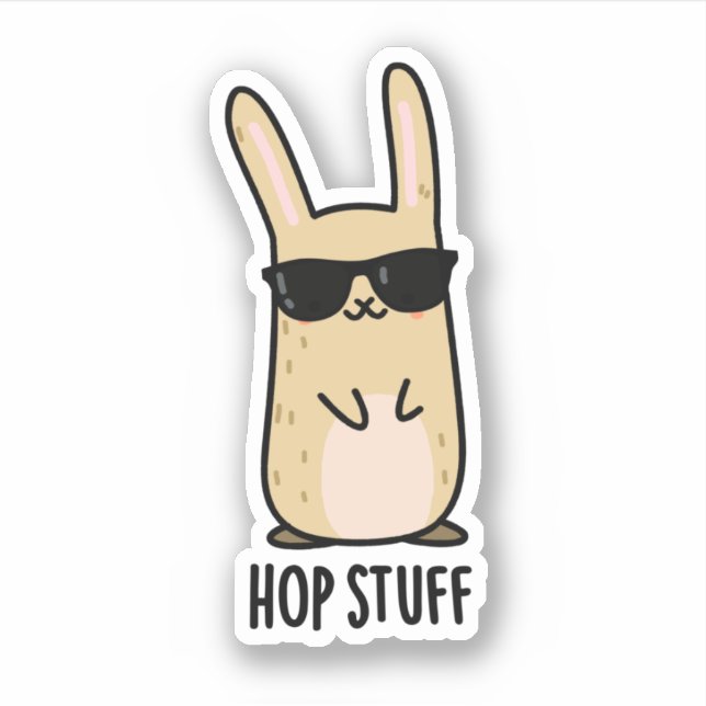 Hop Stuff Funny Bunny Rabbit Pun  (Front)