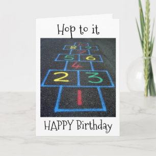 "HOP TO IT" AND HAVE A VERY "HAPPY BIRTHDAY" CARD