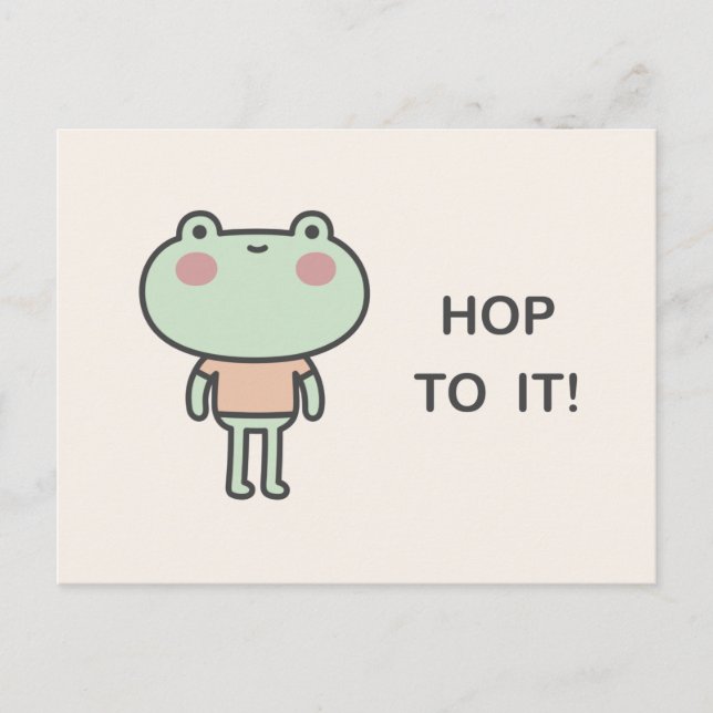 Hop To It! Postcard (Front)