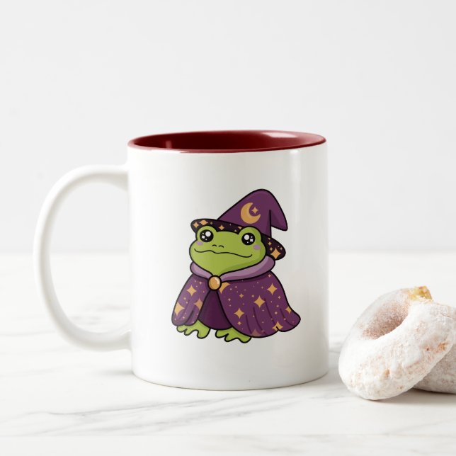 Hopclo the Starbound Toad Two-Tone Coffee Mug (With Donut)