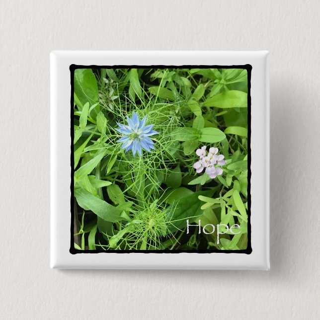 Hope 2" Square 2 Inch Square Button (Front)