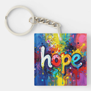 Hope Abstract Graffiti Style 104 Keychain