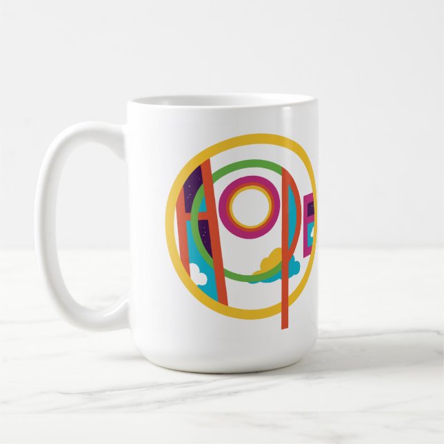 Hope Abstract Modern Art Smilelines Mug (Left)