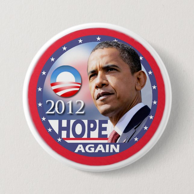 Hope Again / Obama 2012 3 Inch Round Button (Front)