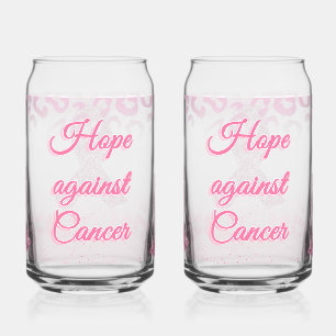 Hope Against Cancer Breast Awareness Can Glass