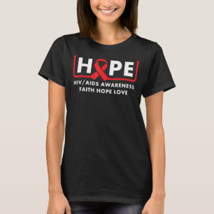hope Aids Hiv Red Ribbon World AIDS Day Awareness T-Shirt