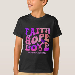 Hope Alzheimerheimer Purple Heimer's Awareness T-Shirt