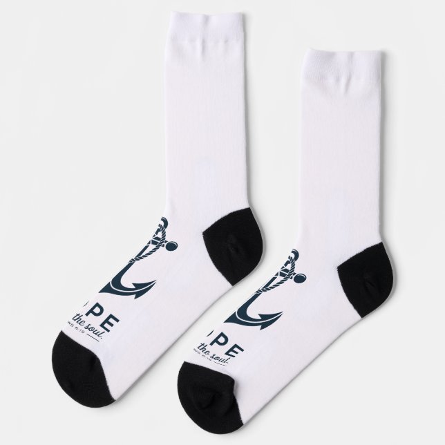 Hope Anchors The Soul Christian  Socks (Left)
