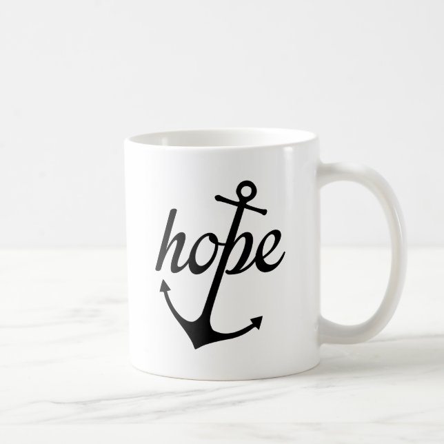 Hope Anchors The Soul (Hebrews 6:19) Coffee Mug (Right)
