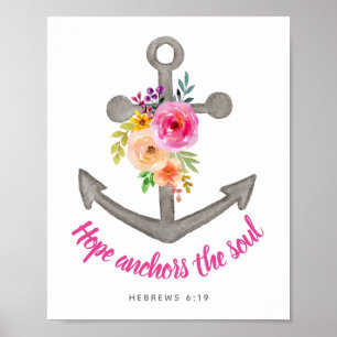Hope Ancres The Soul Floral Ancre Poster