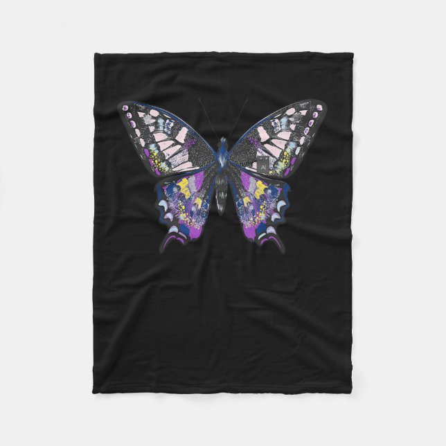 Hope And A Future Butterfly  Fleece Blanket (Front)