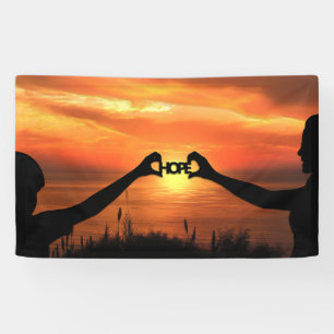 Hope and Faith Sunset Banner