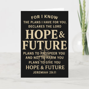Hope And Future Jeremiah 29_11 Christian Bible Ver Card